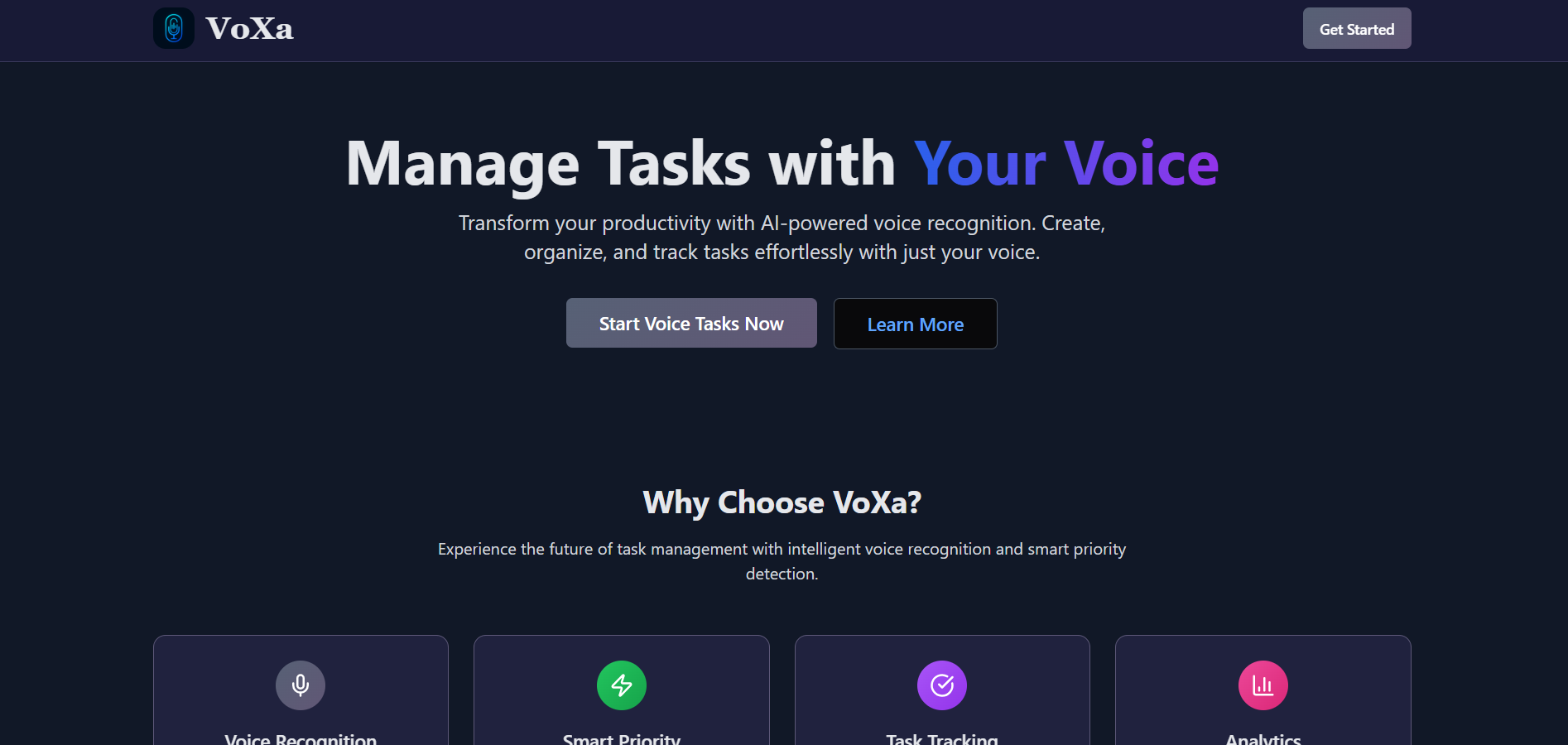 VoXa – Voice-Driven Task Manager